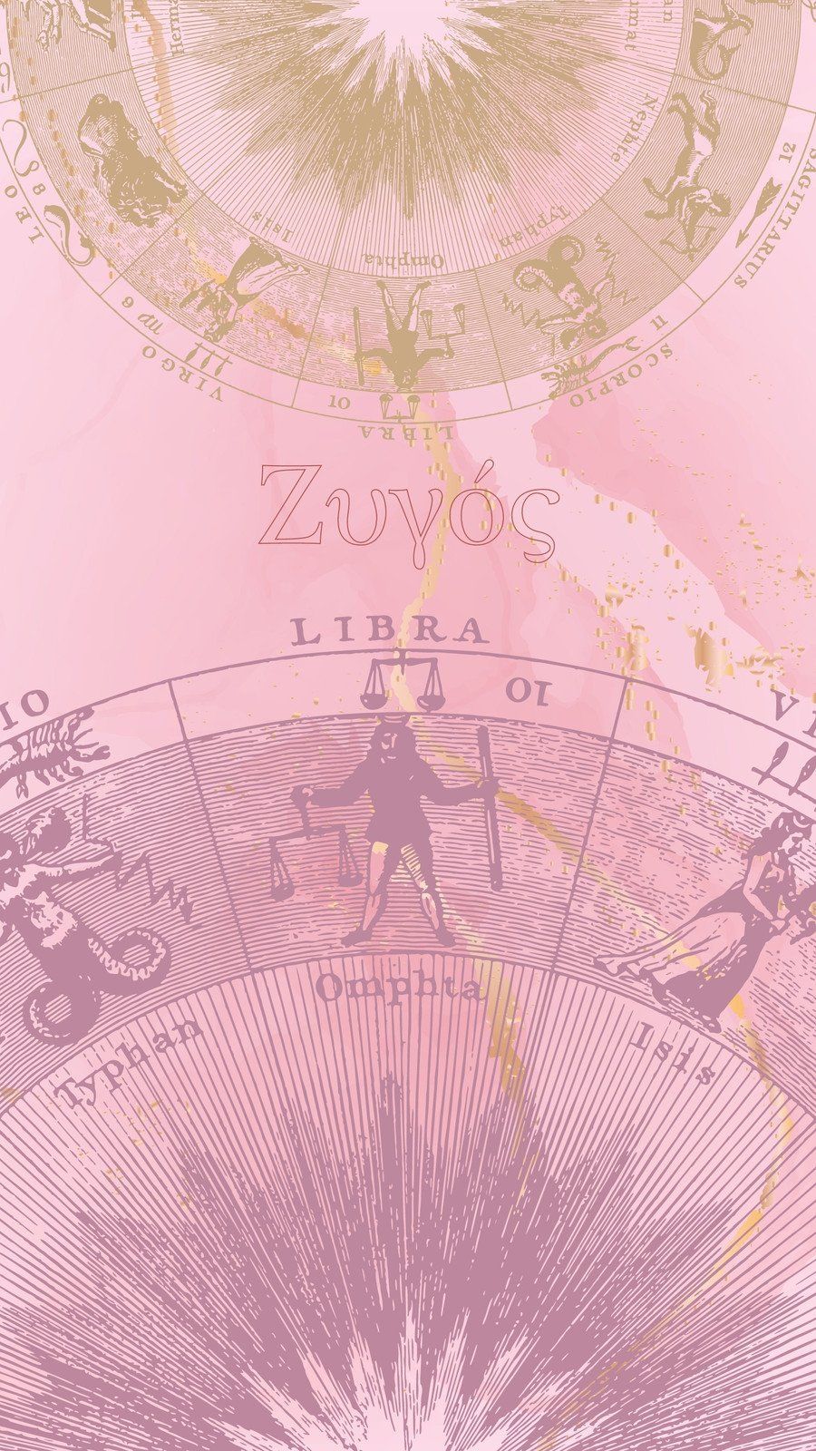 A calendar with the zodiac signs on it - Libra