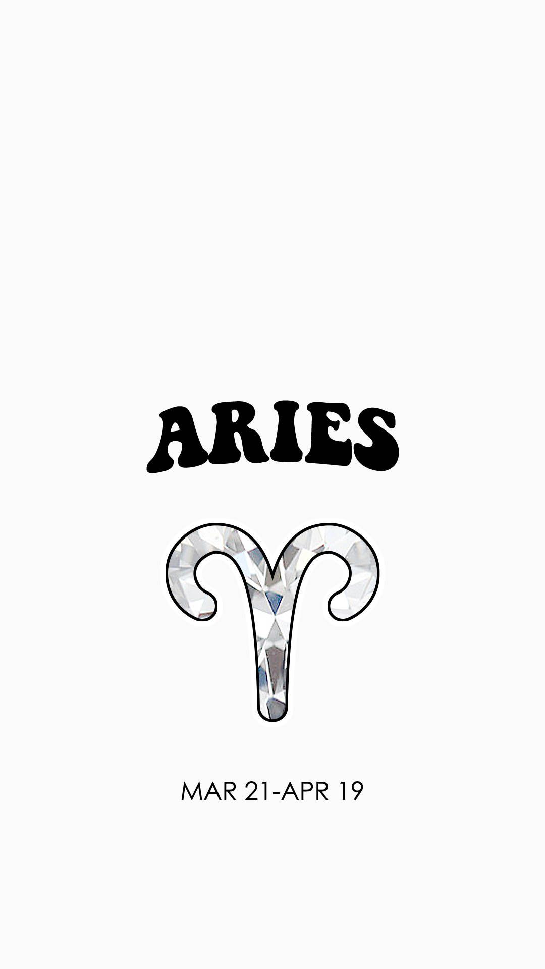 Aries zodiac sign with diamonds on it - Aries