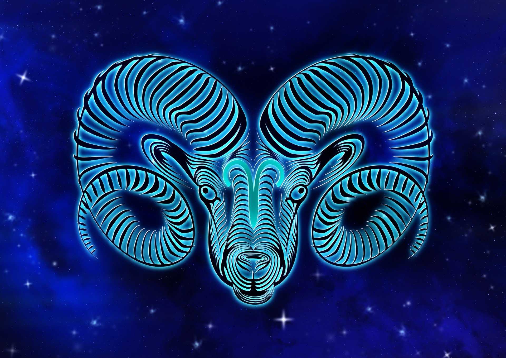 An artistic image of the ram symbol of the zodiac sign Aries - Aries