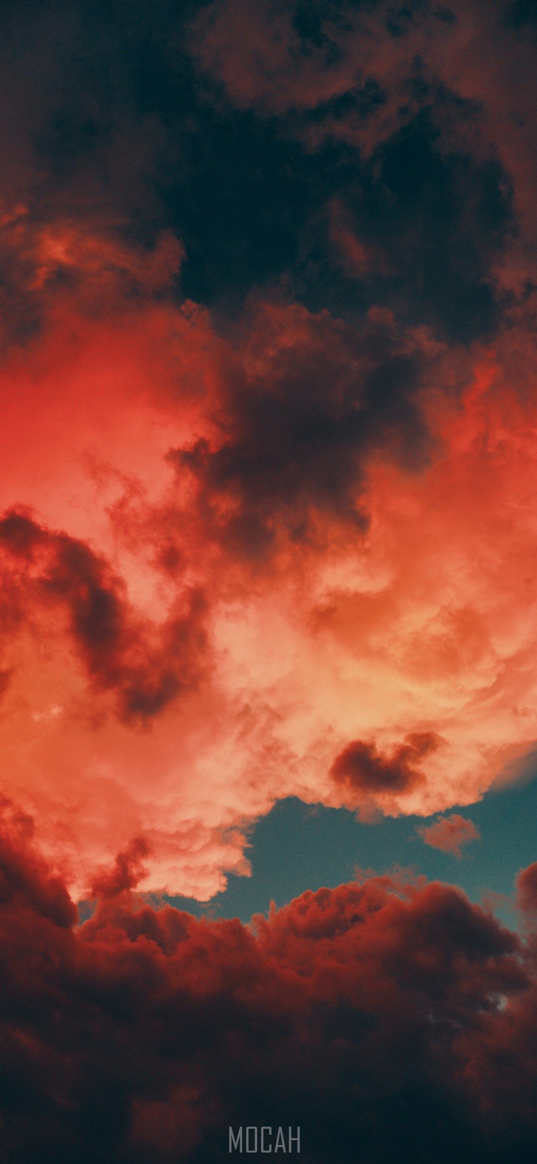Cloud, Afterglow, Red, Daytime, Orange, Xiaomi Mi Mix 3 wallpaper HD free download, 1080x2340 Gallery HD Wallpaper