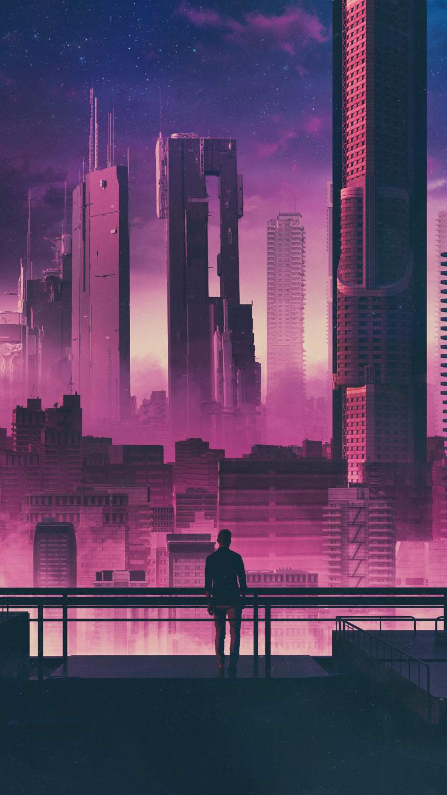 Future City And Man IPhone Wallpaper Wallpaper : iPhone Wallpaper