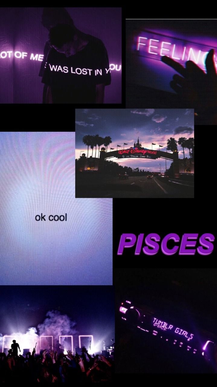 A collage of pictures with the words pisces - Pisces