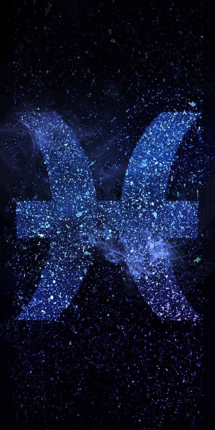 The symbol of pisces in a dark blue background - Pisces