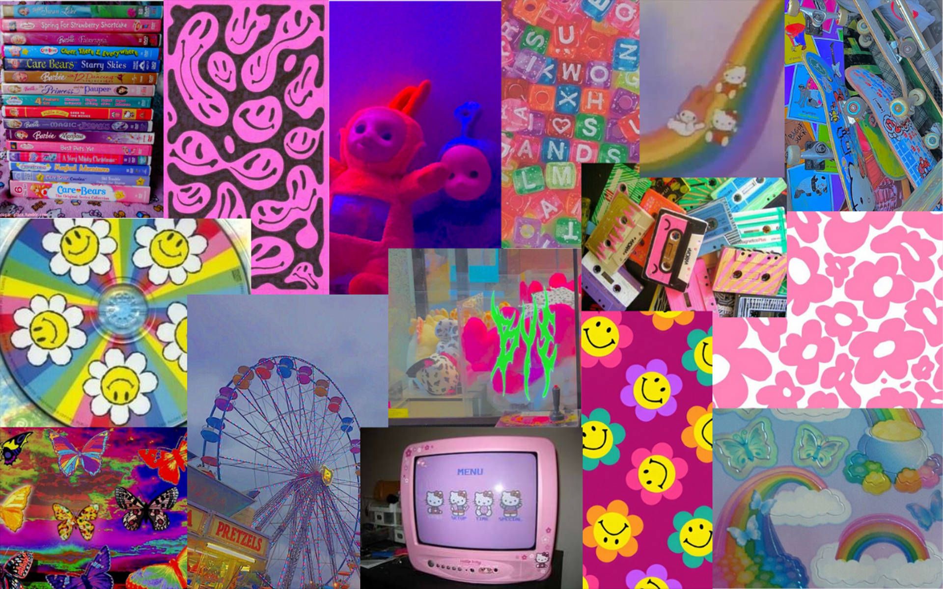 A collage of pictures with different colors and designs - Indie