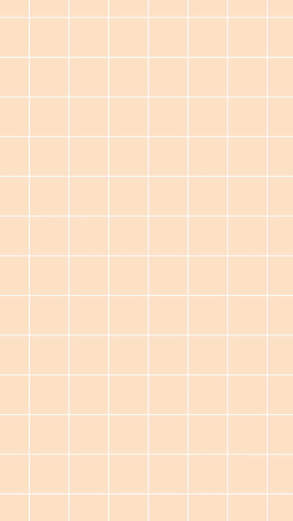 A beige tile pattern with white squares - Peach