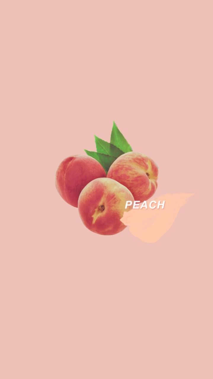 A peach wallpaper with the words, 'peaches' - Peach