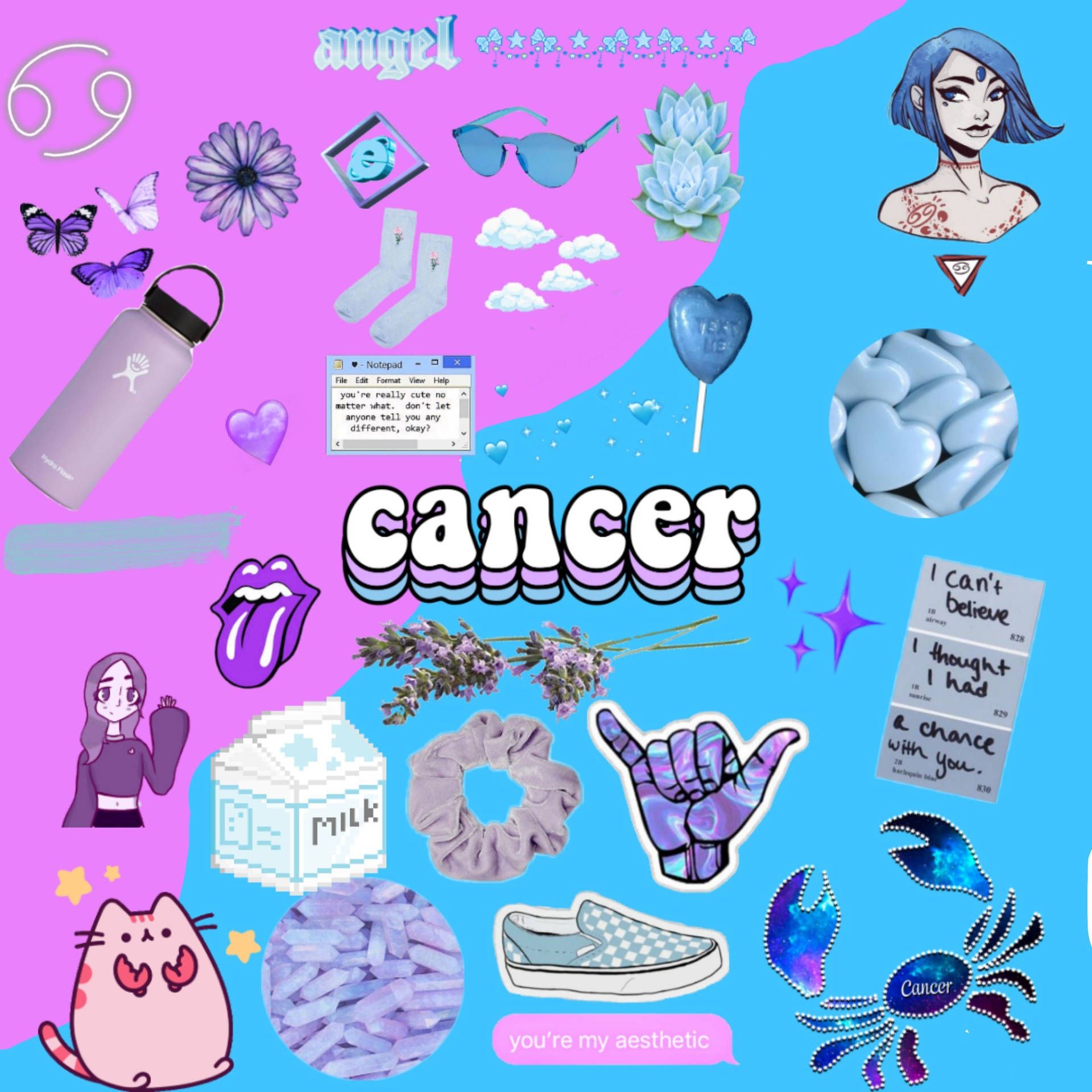 Download Cancer Zodiac Aesthetic Collage Wallpaper