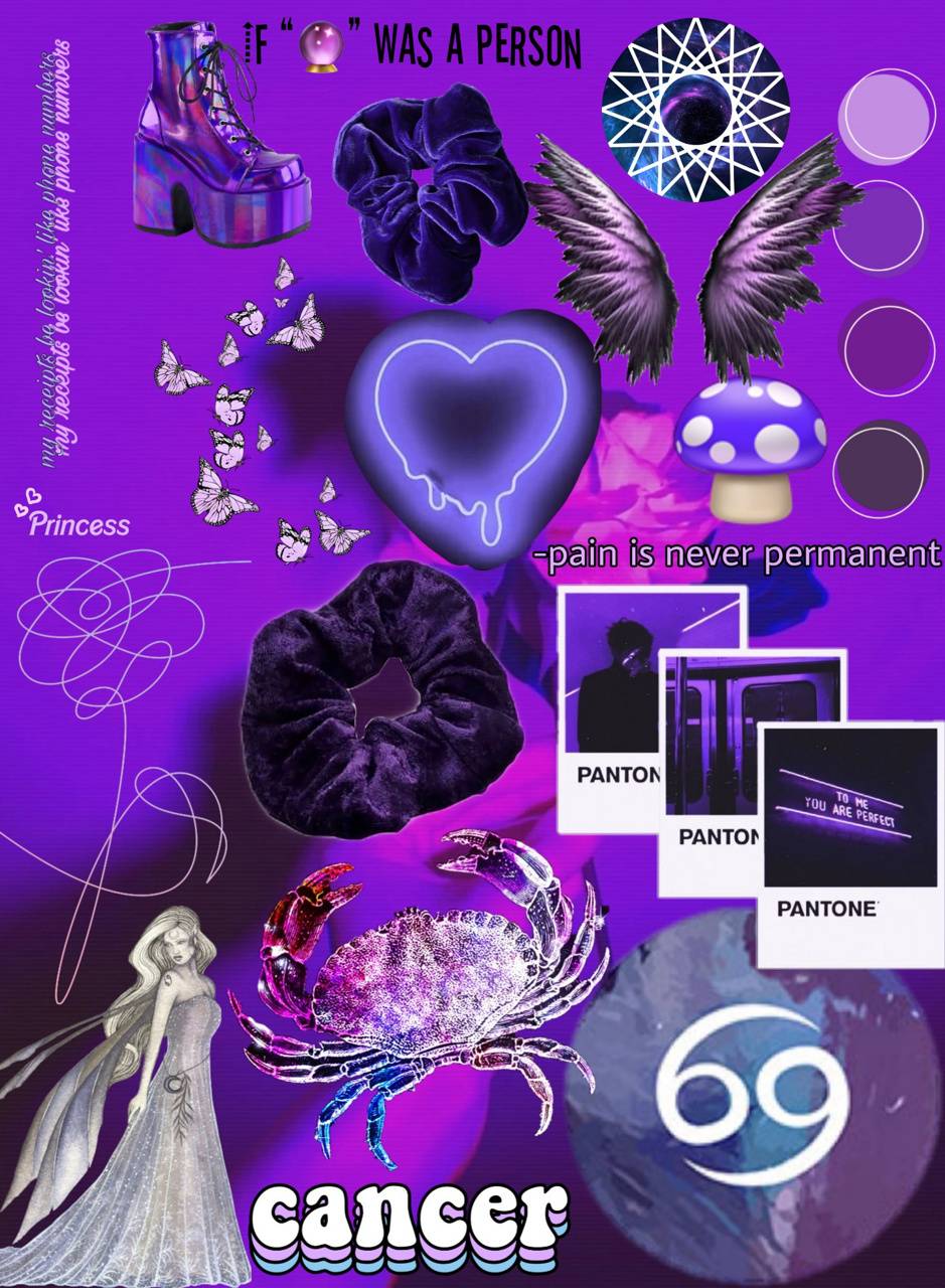 Purple Cancer Zodiac Wallpaper