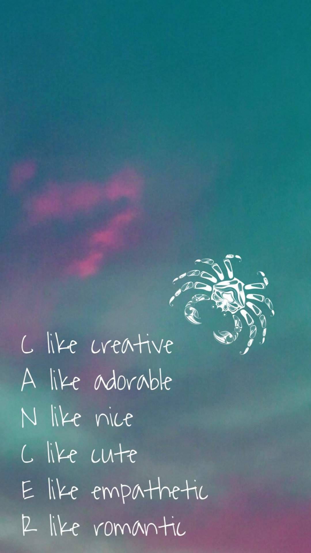 A crab like creature with the words, i am not creative - Cancer