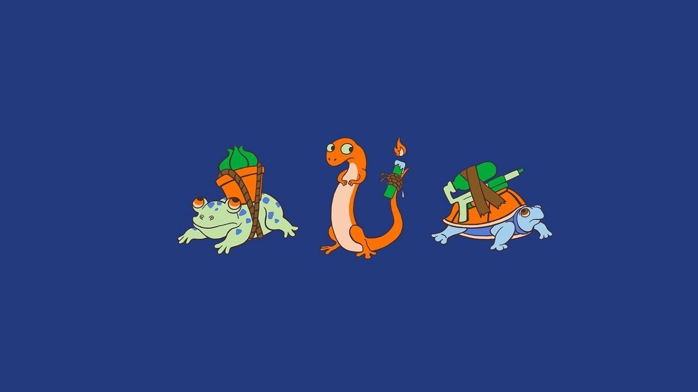 The three little pigs and a lizard - Pokemon