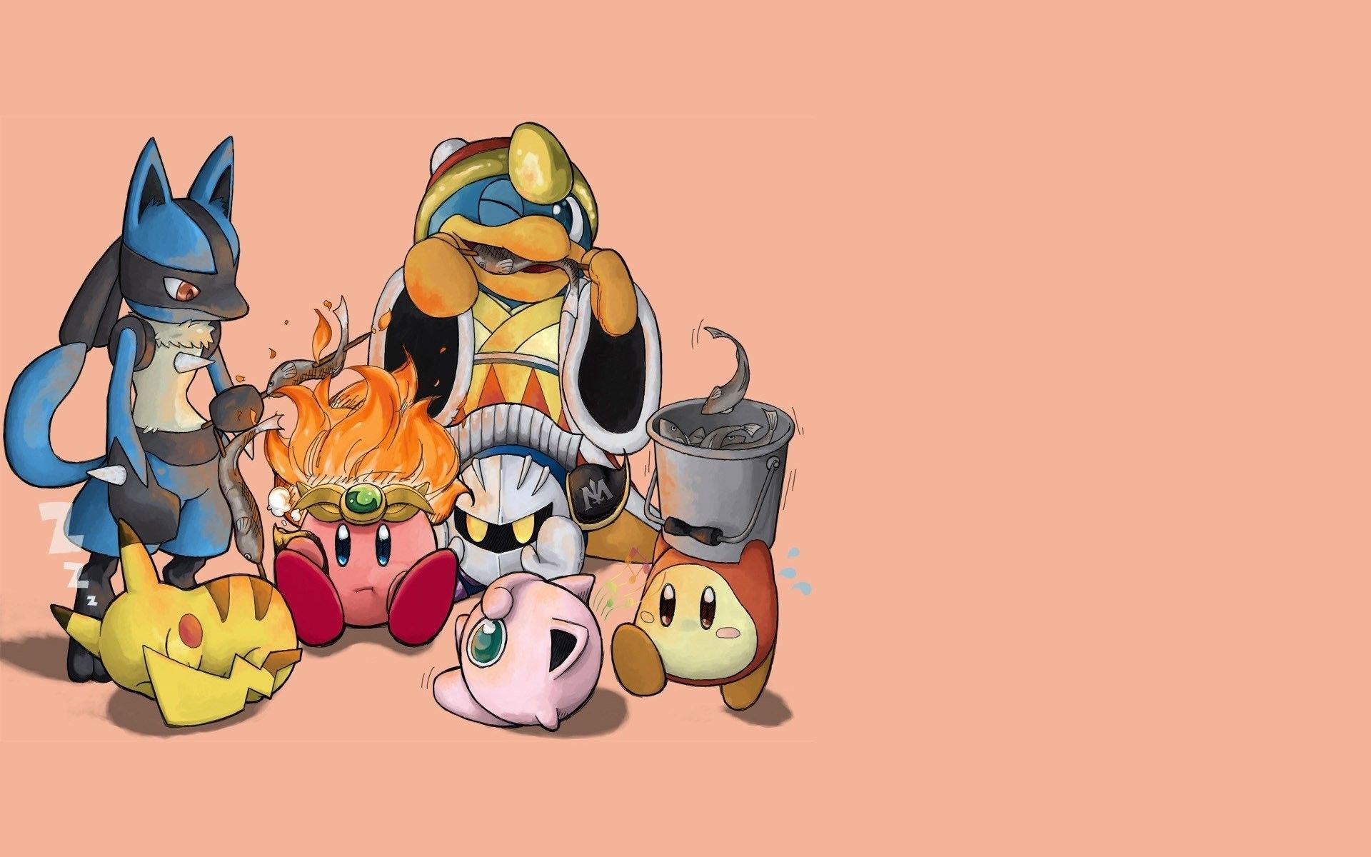 A group of characters from Super Smash Bros. - Pokemon