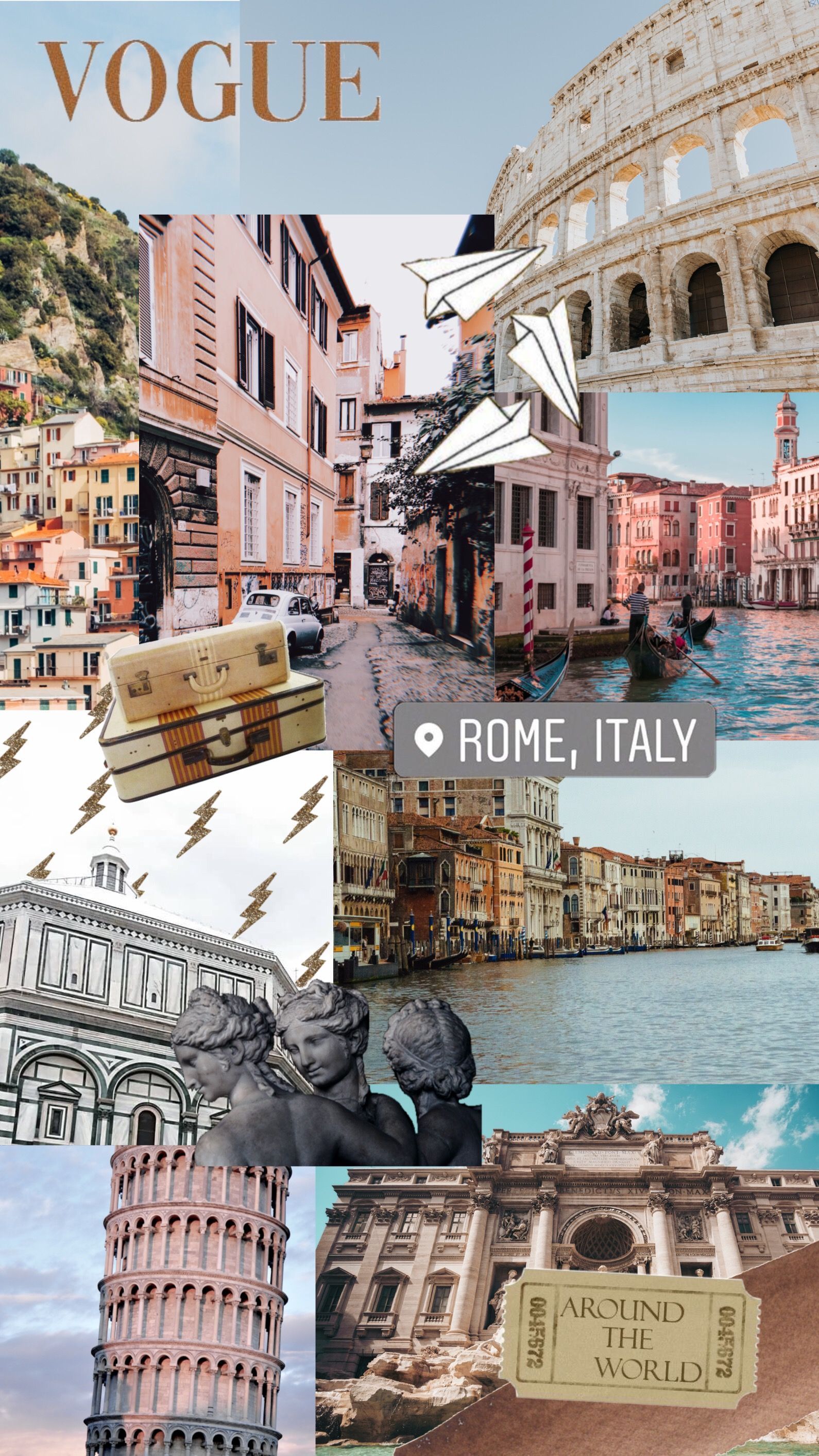 Travel Collage Wallpaper