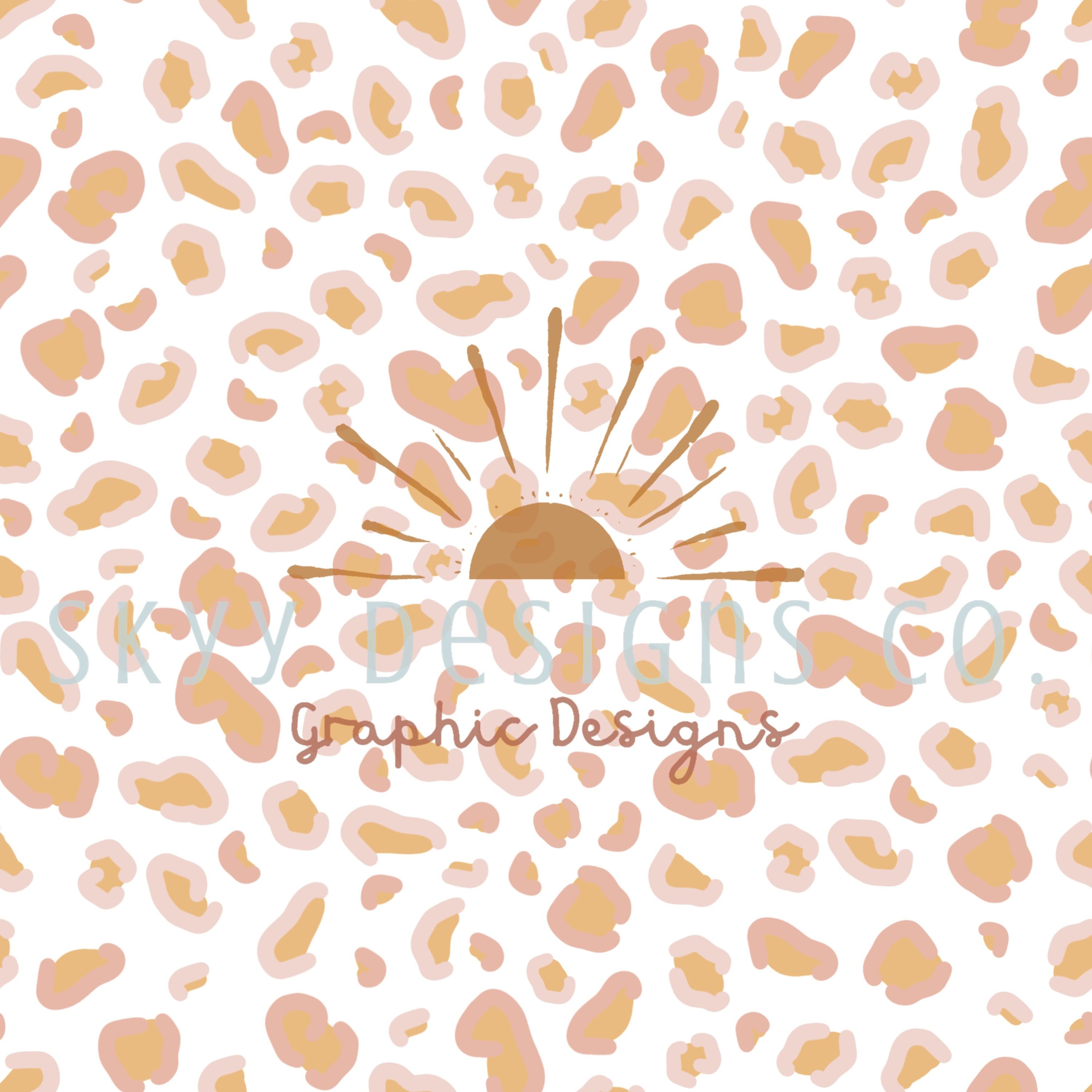 Sunburst leopard print pattern in pink and orange. - Bright