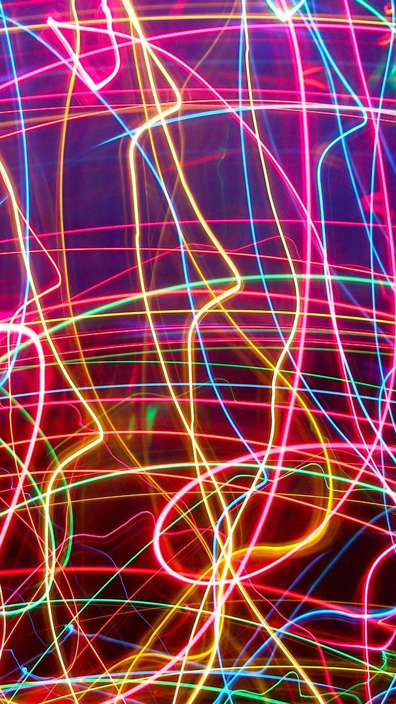 A colorful abstract of light trails. - Bright
