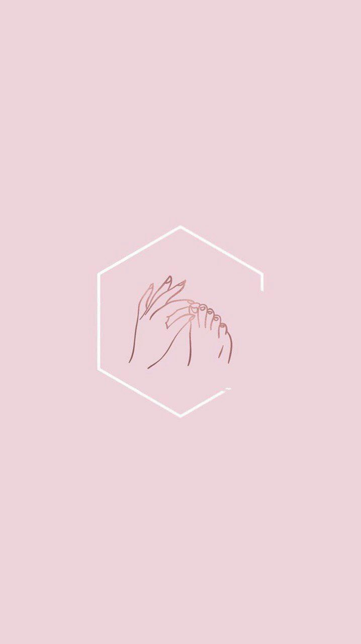 Aesthetic wallpaper of hands and toes on a pink background - Nails