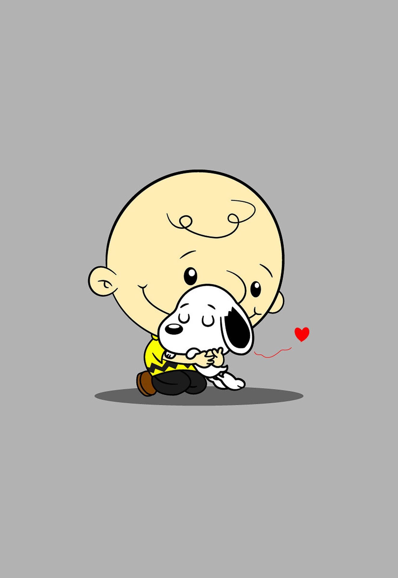 Download Charlie Brown Hugging Snoopy Wallpaper