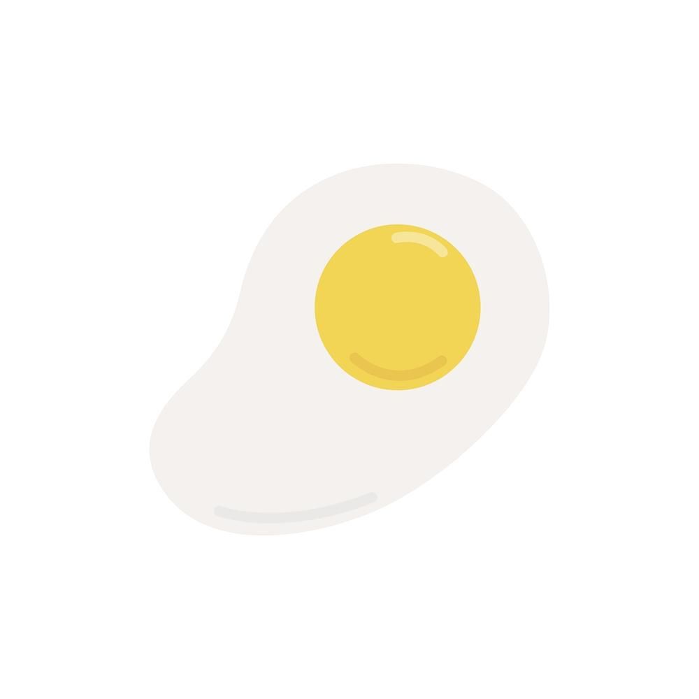 An illustration of a fried egg on a white background - Egg