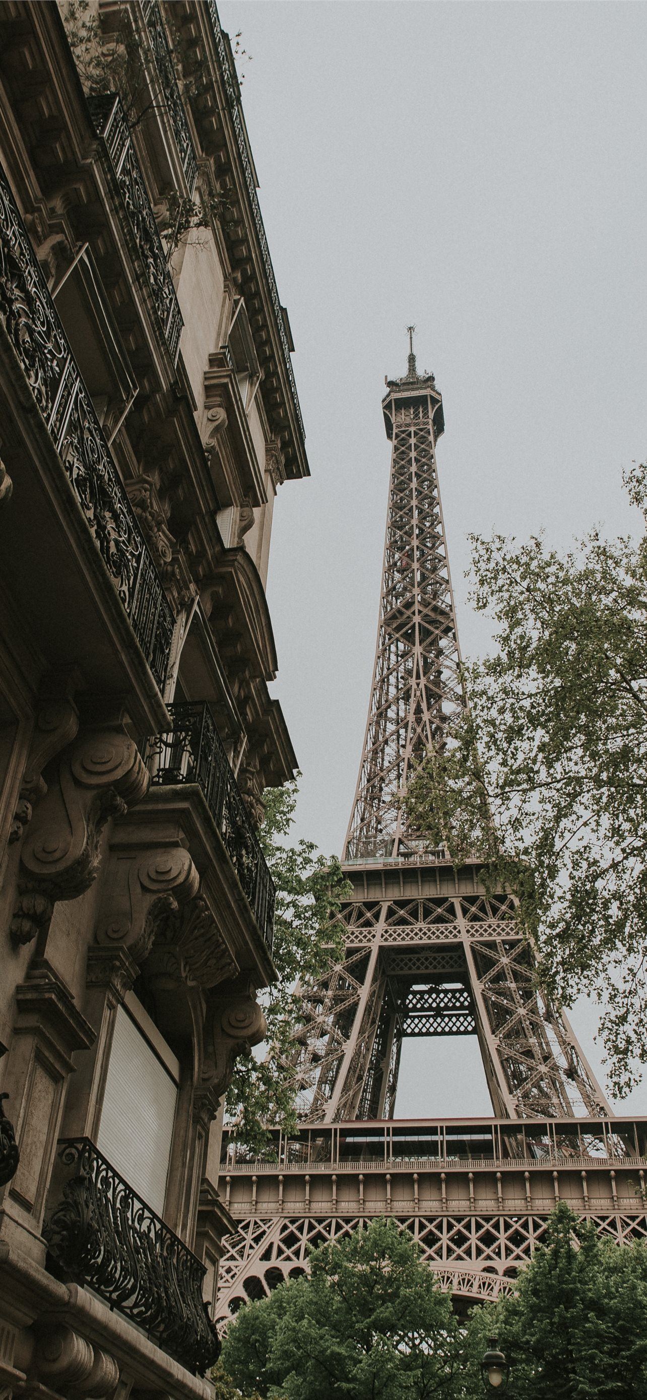 low angle photography of Eiffel Tower Paris iPhone Wallpaper Free Download