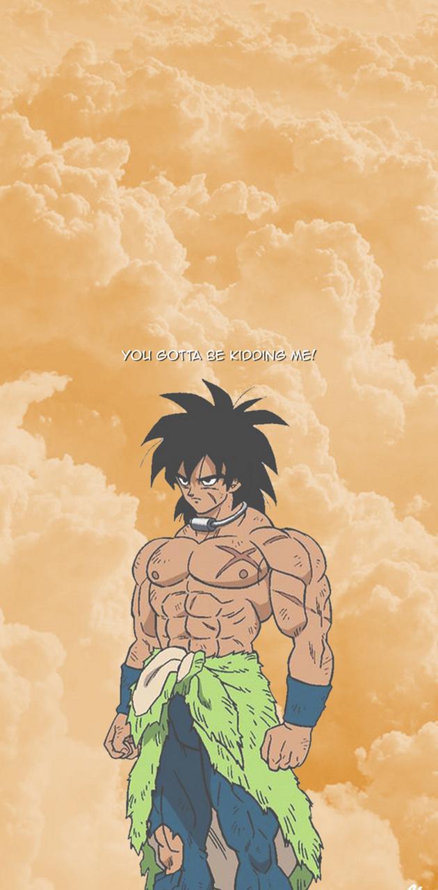 A cartoon character with an orange background - Dragon Ball