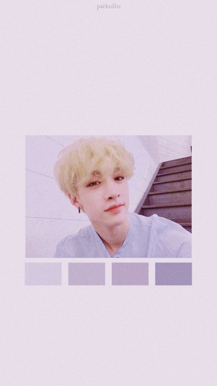 Wallpaper of Taehyung with a pastel purple aesthetic - Bang Chan