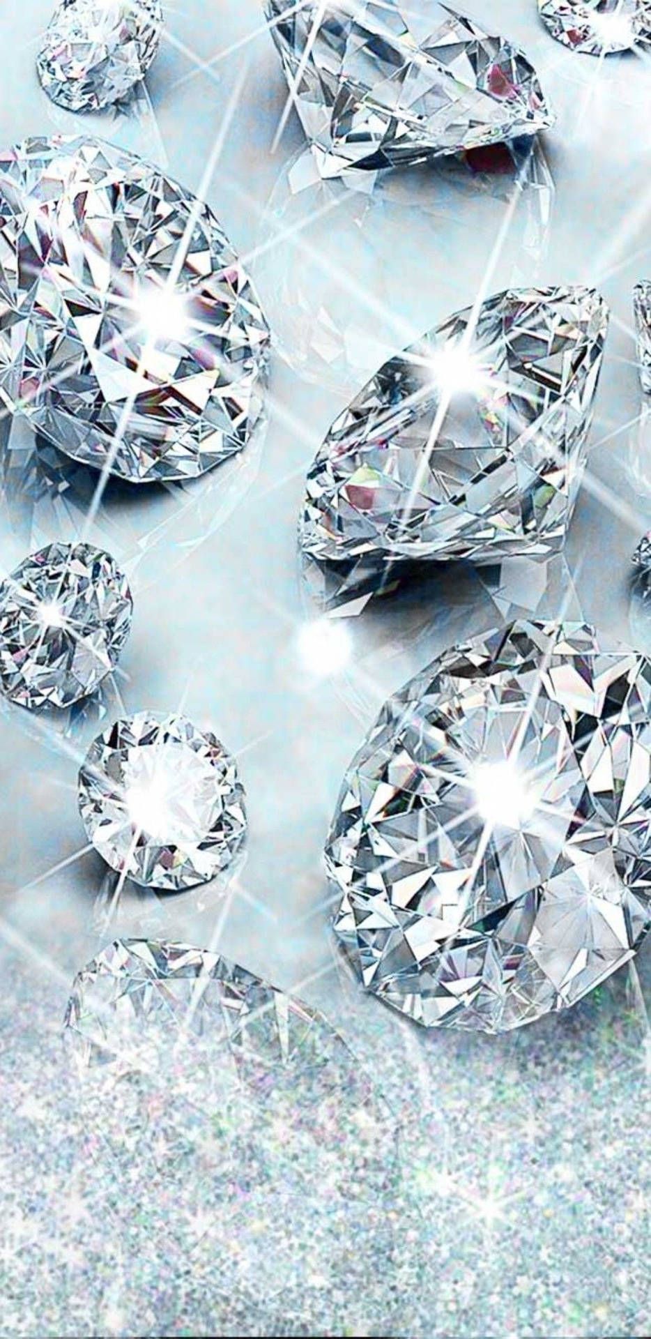 A picture of diamonds on top and bottom - Diamond, bling