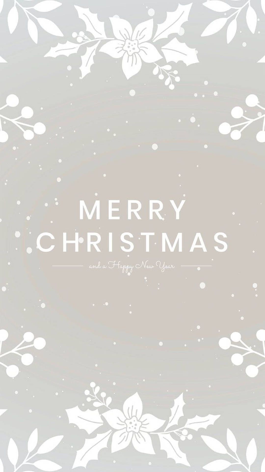 Download Grey Christmas Aesthetic Greetings Wallpaper