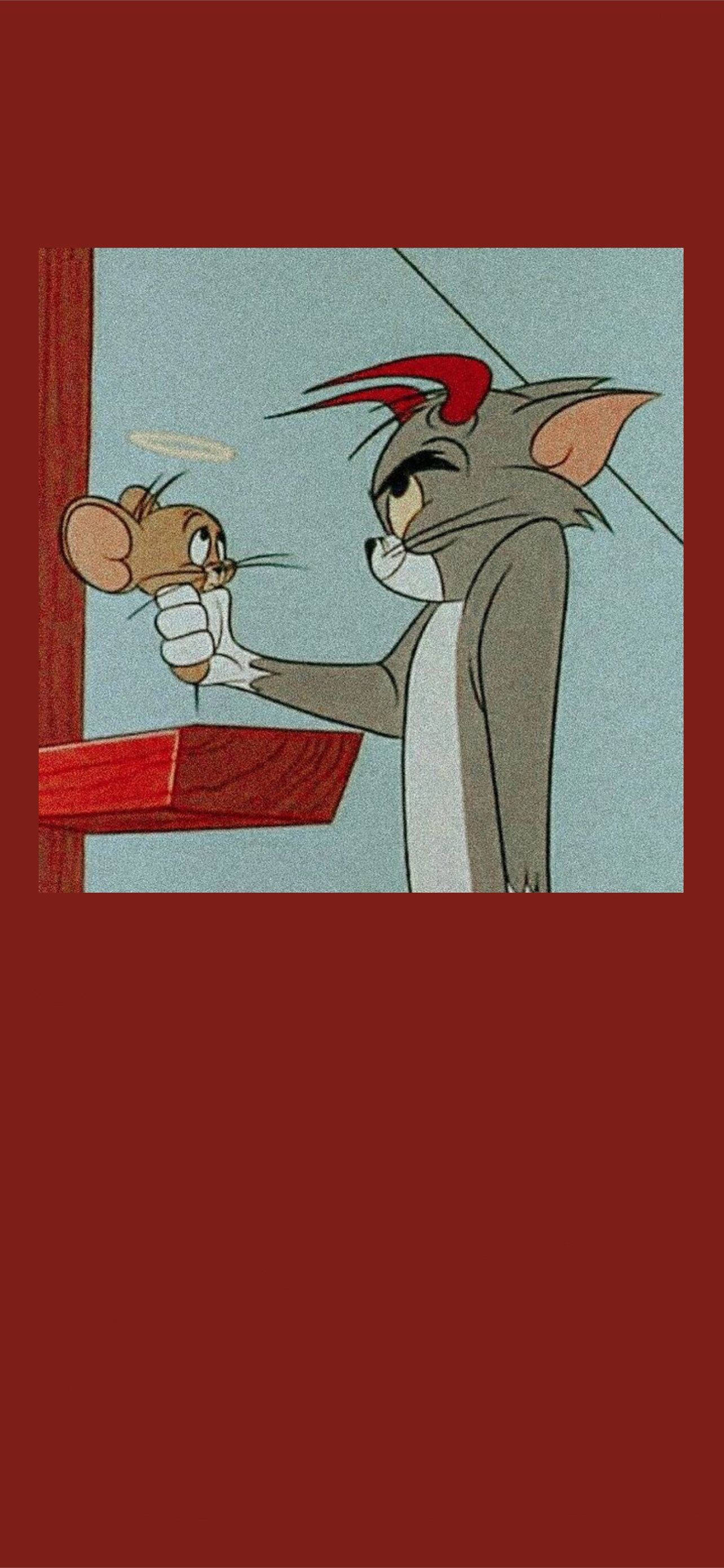 Download Good Vs Evil Tom And Jerry Aesthetic Wallpaper