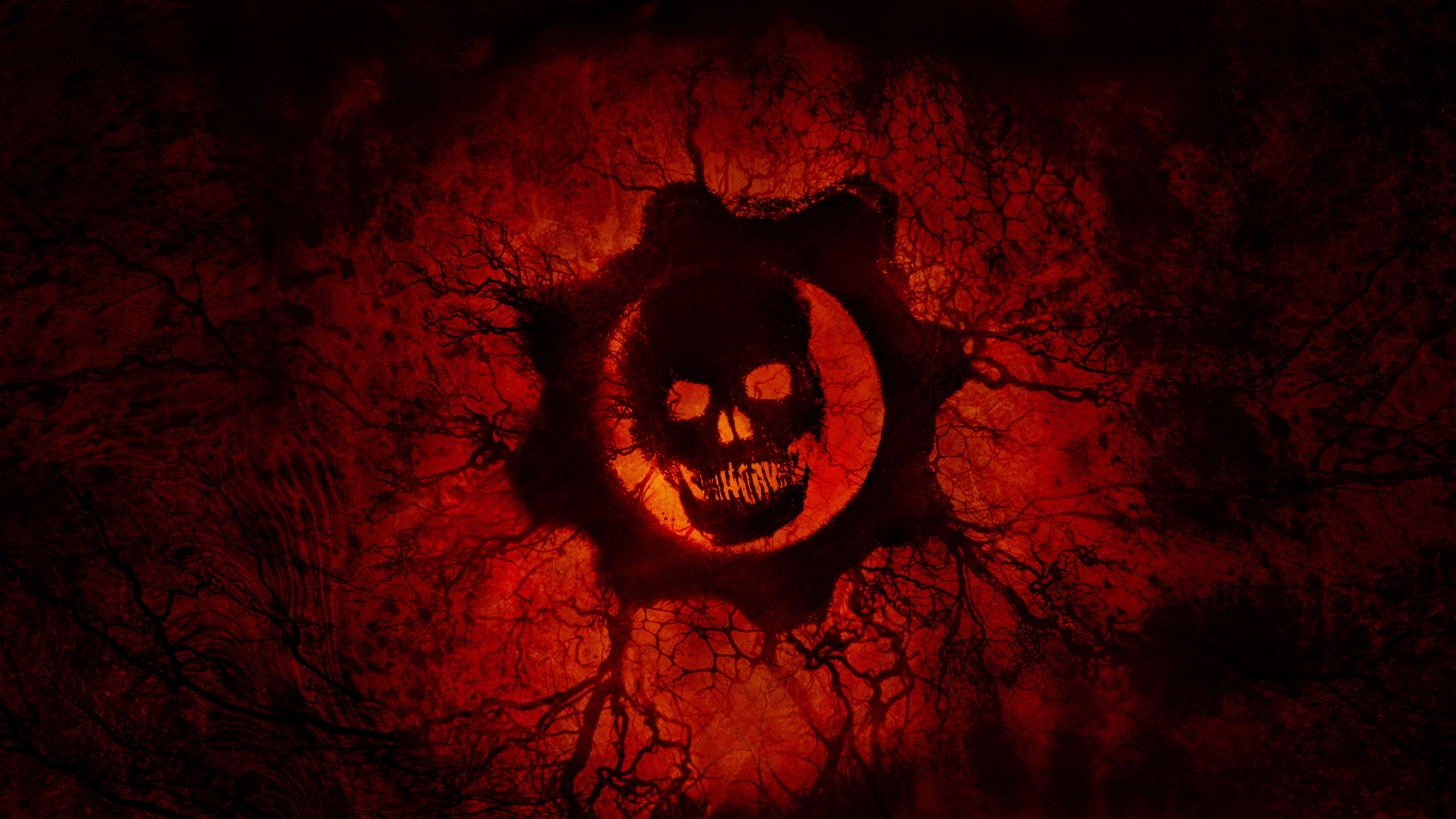 Gears of War wallpaper with the emblem - Crimson