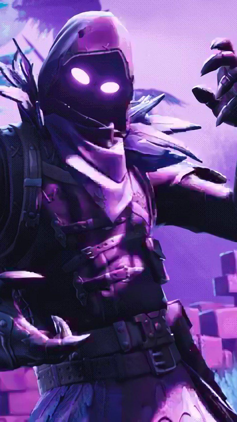 1080x1920 purple raven skin from the battle royale game Fortnite - Fortnite