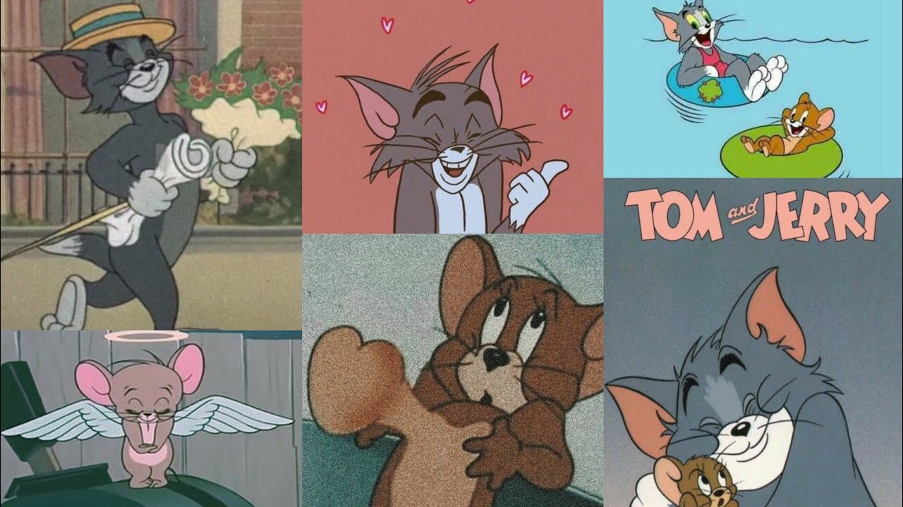 A collage of different tom and jerry cartoons - Tom and Jerry