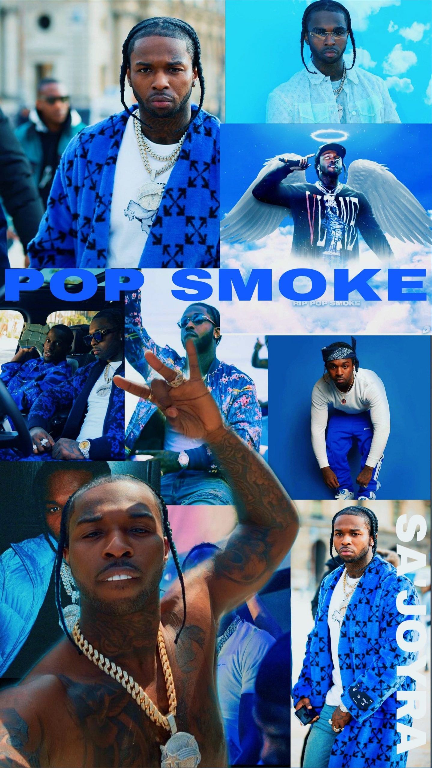 Pop Smoke Wallpapers I Made In Memory Of Him Rapper Wallpaper Pop Smoke Rapper Art - Blue, Pop Smoke