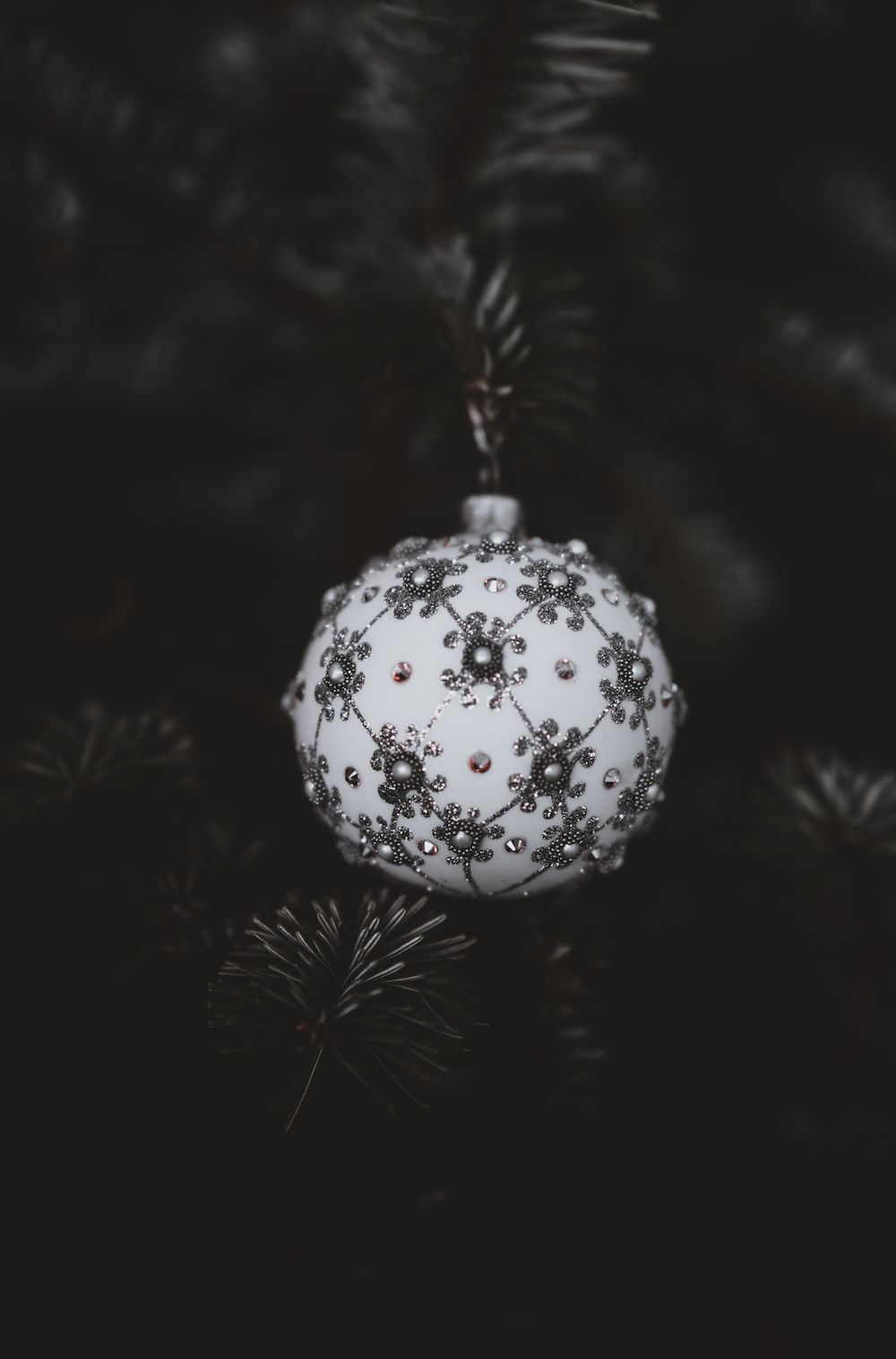 white Christmas bauble photo