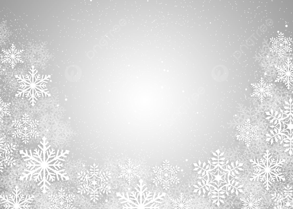 Snowflakes on a gray background - White Christmas