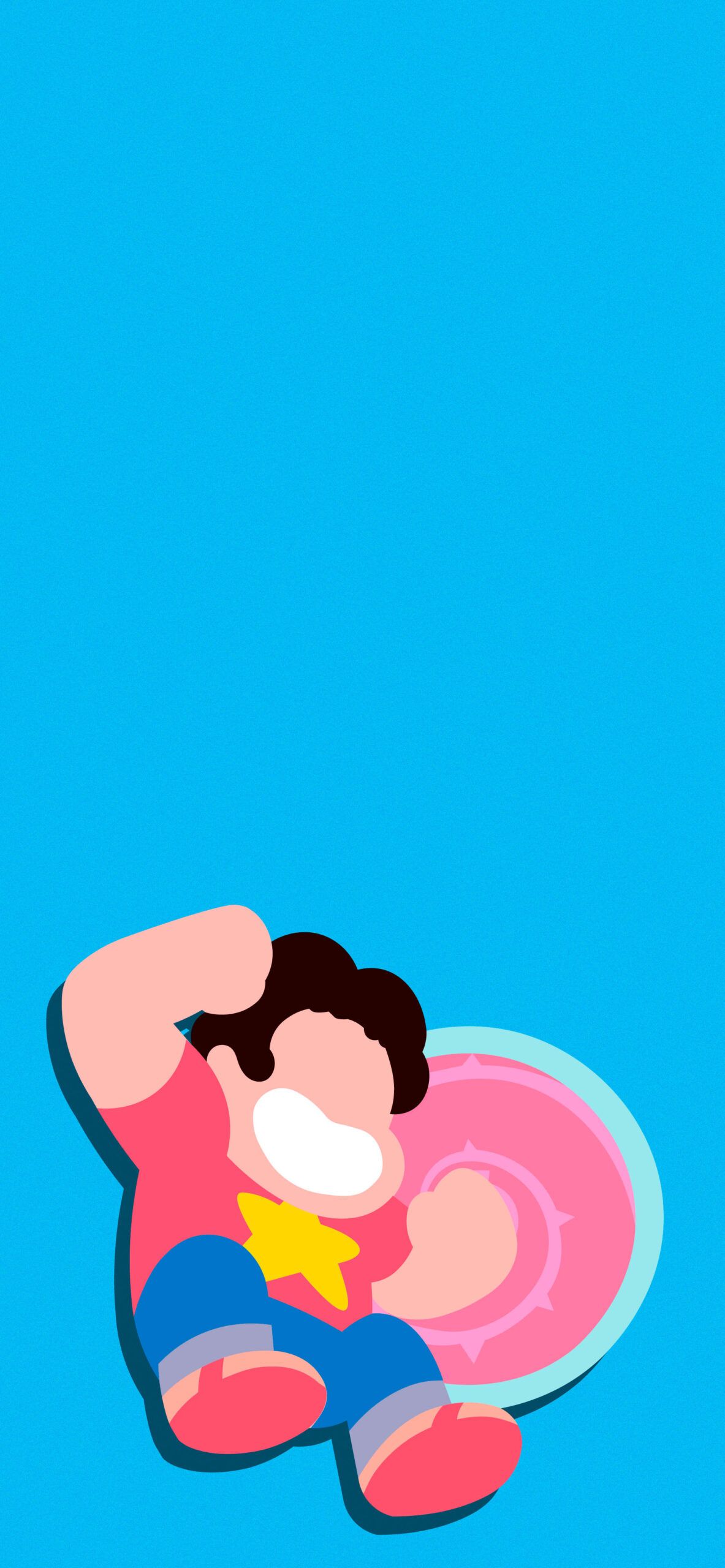 A cartoon character is laying on the ground - Steven Universe