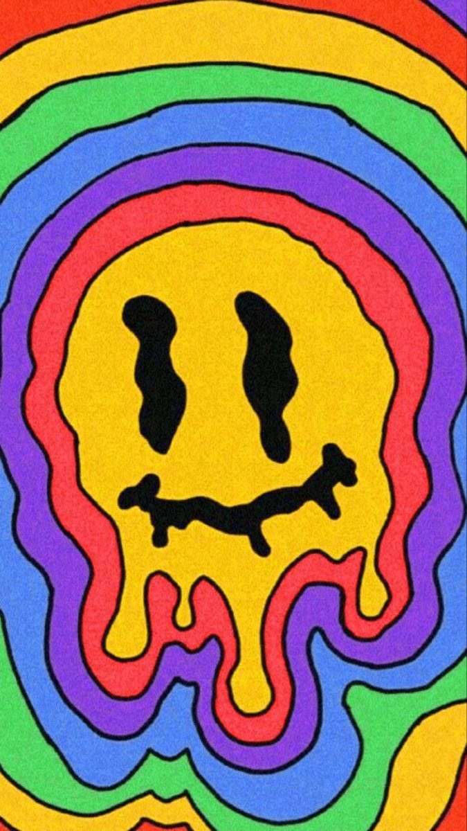 Download Indie Kid Aesthetic Colorful Ghost Smile Wallpaper
