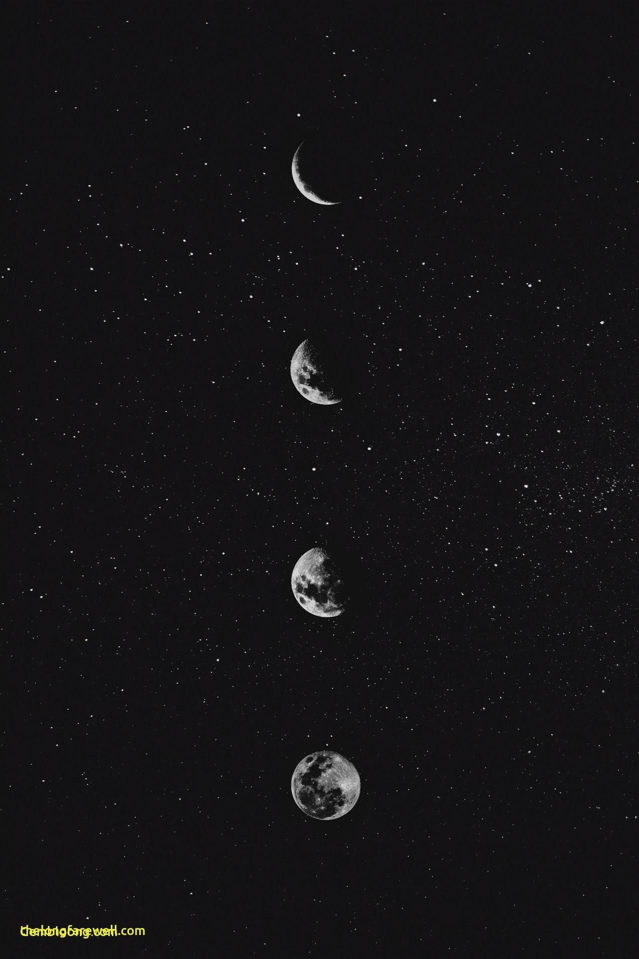 The moon and stars in a black background - Moon phases, black anime, dark anime