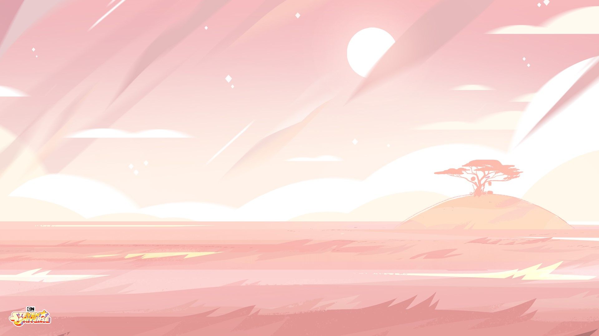 A painting of an island in the middle - Steven Universe