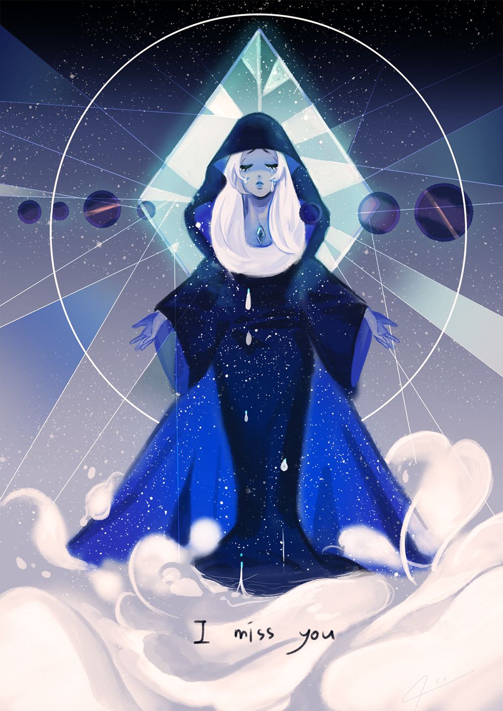 blue diamond (steven universe) drawn