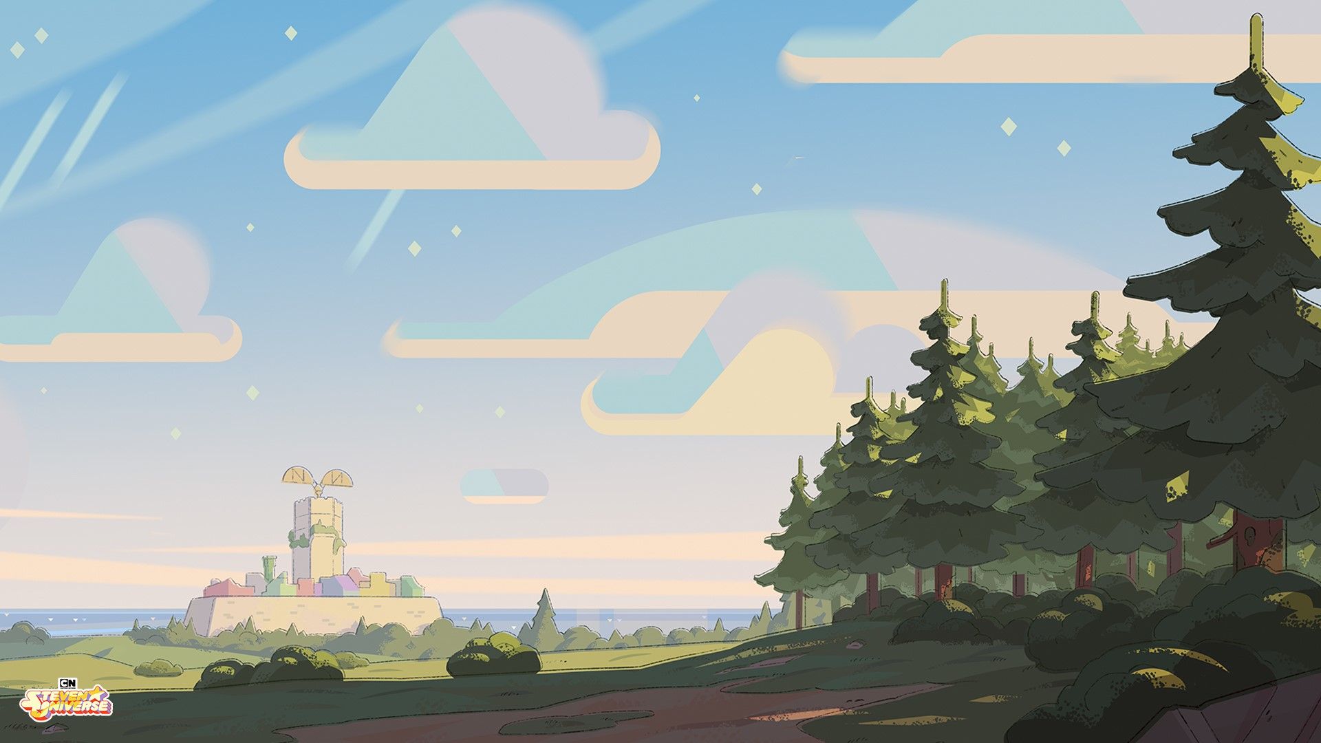 Steven Universe wallpaper possibly with a sunset, a lighthouse, and a sky called Steven Universe wallpaper - Steven Universe