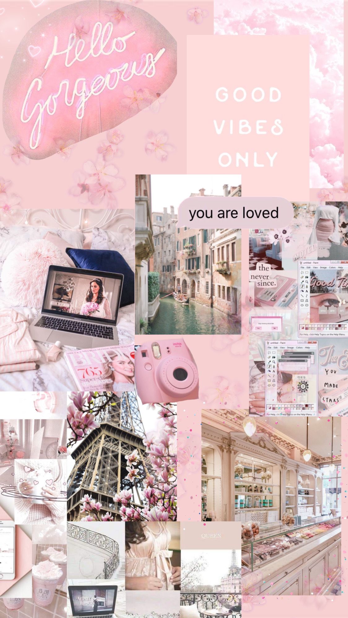 Pink aesthetic phone wallpaper collage. Pink wallpaper, Pastel pink wallpaper, Pastel pink aesthetic