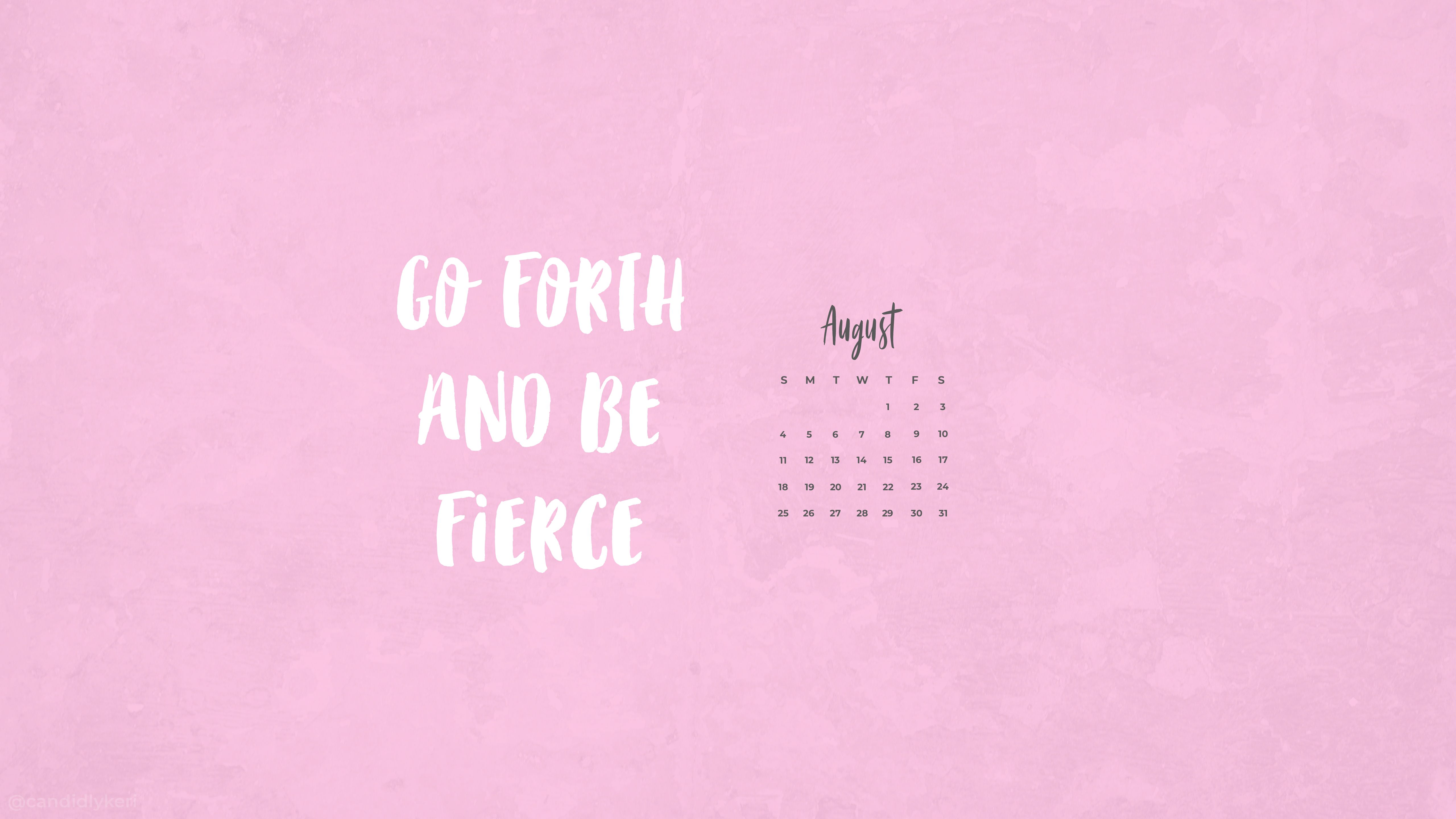 Download our August 2019 desktop wallpaper calendar with a motivational quote. - Melanie Martinez