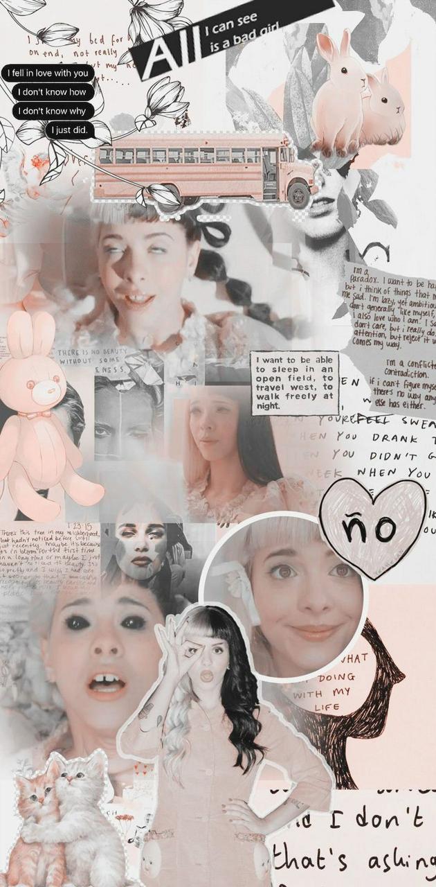 A collage of pictures with different people in them - Melanie Martinez