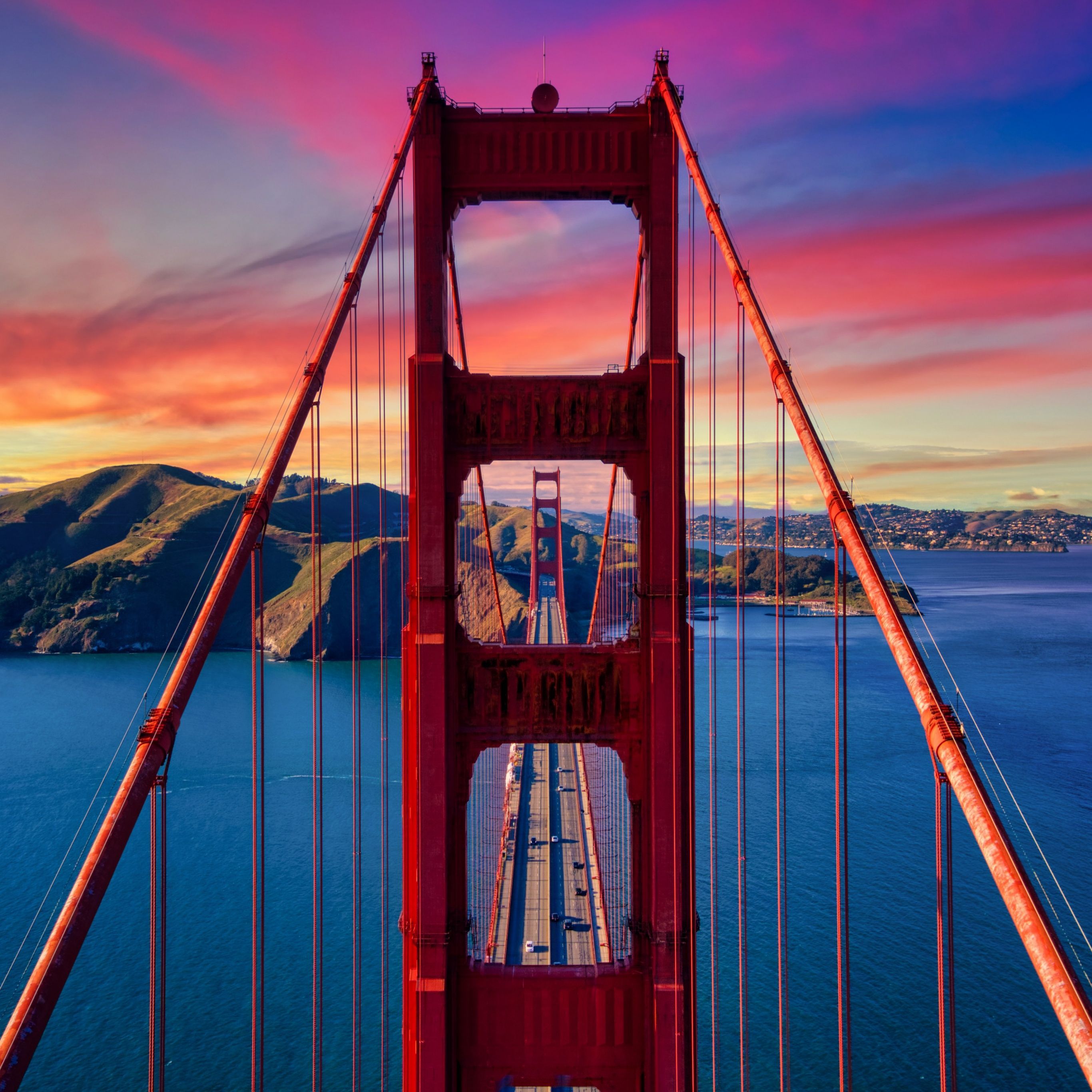 Golden Gate Bridge Wallpaper 4K, California, USA, Sunset, World