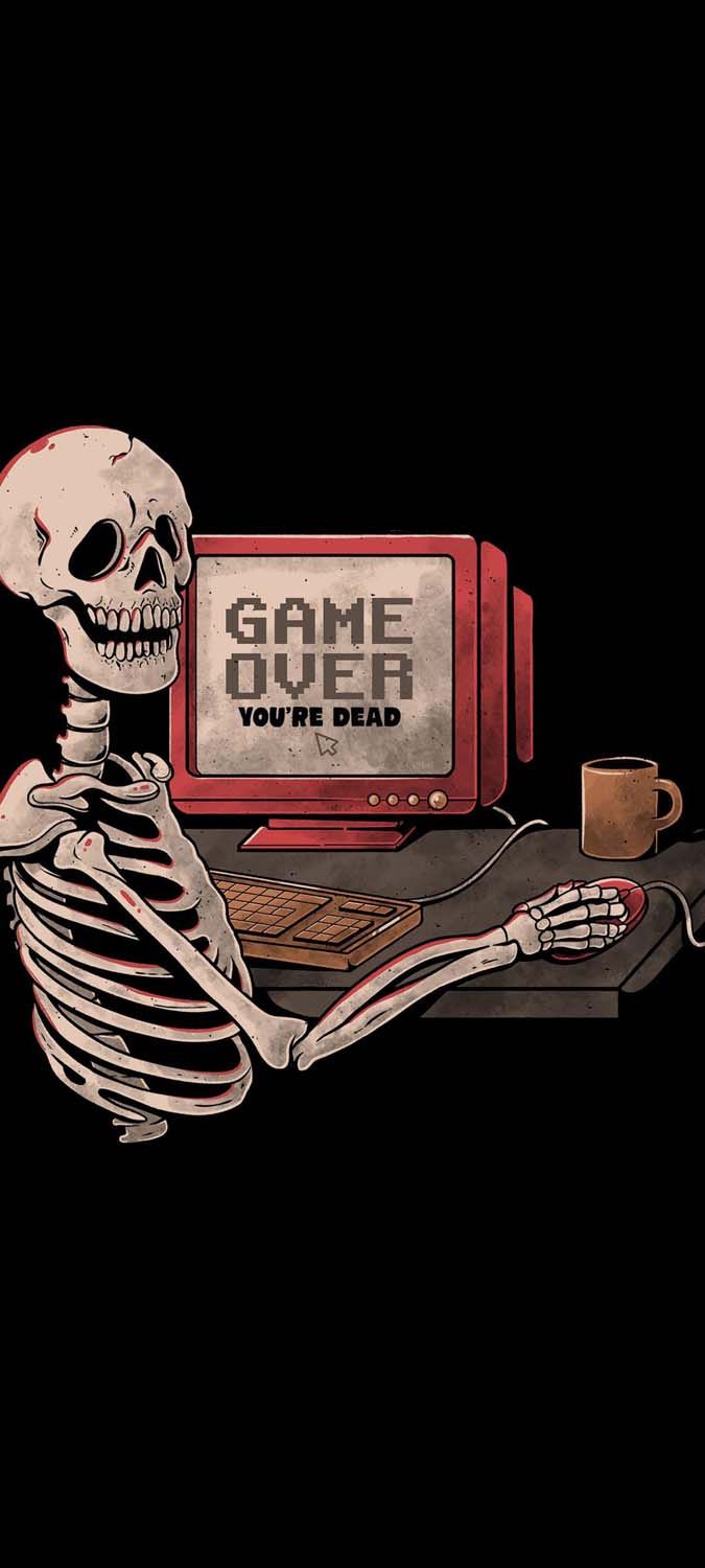 Game Over Skull IPhone Wallpaper HD Wallpaper : iPhone Wallpaper