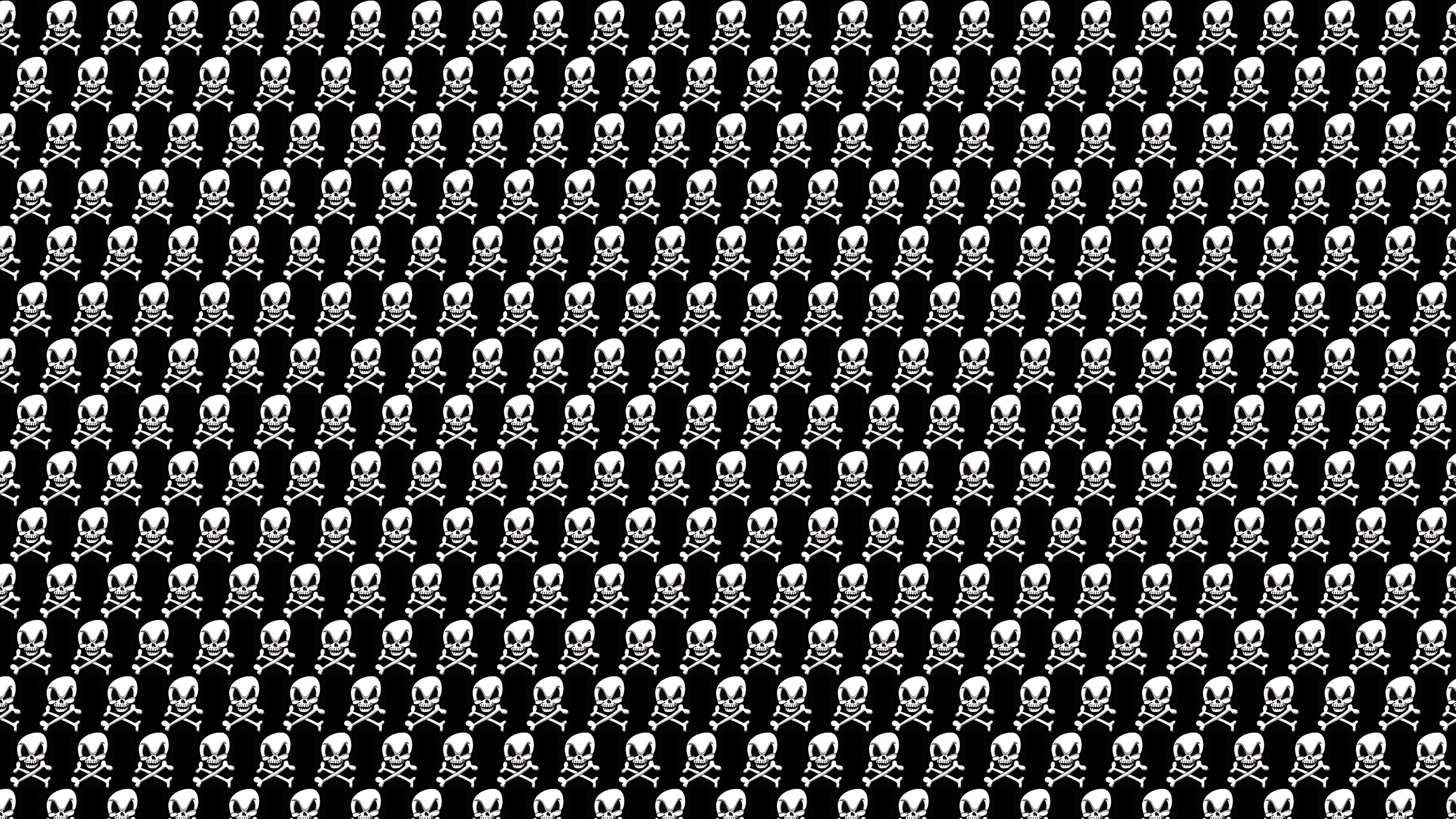 A pattern of skulls on black background - Skull