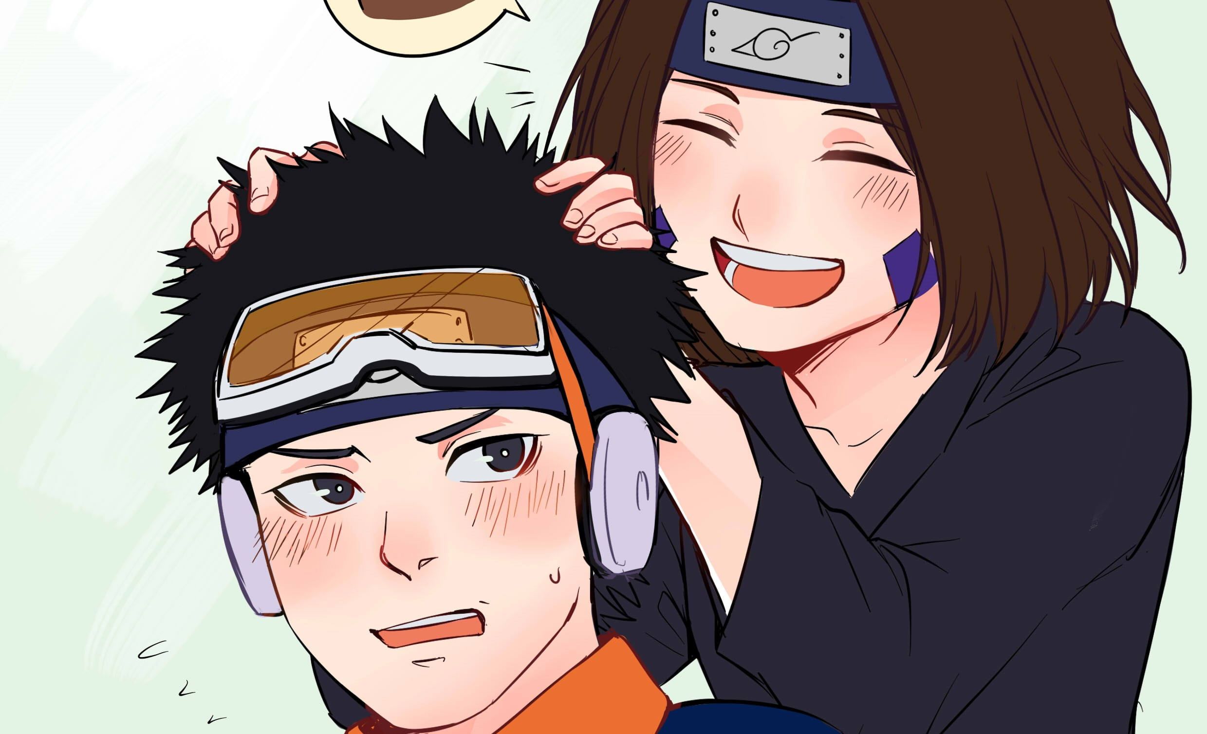 Wallpaper Naruto, Obito Uchiha, Rin Nohara