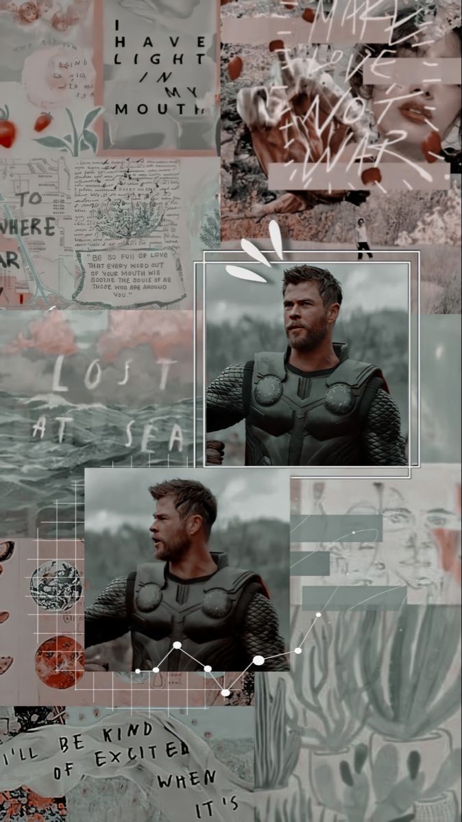 A collage of pictures with text and images - Thor