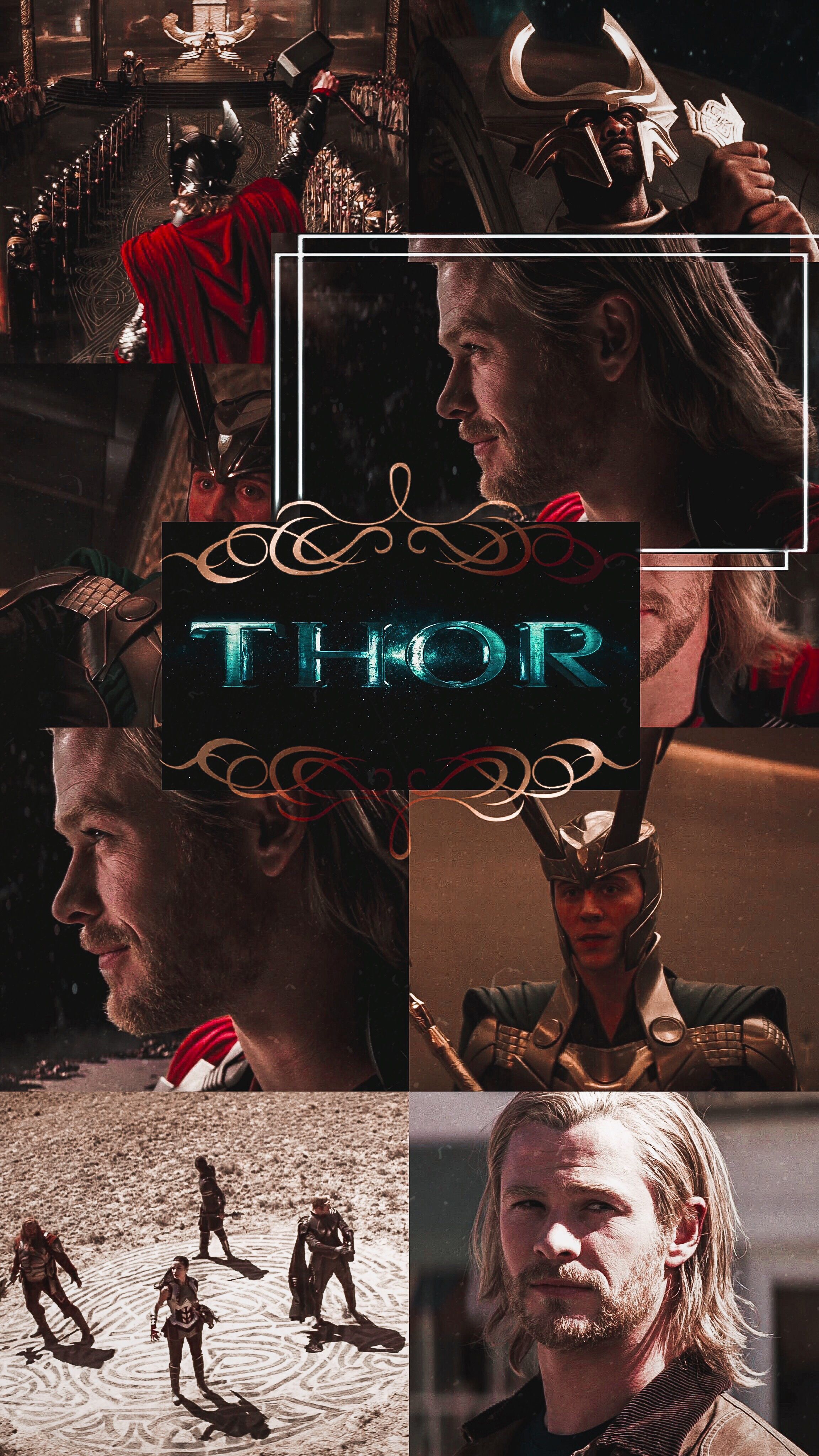 A collage of images from the movie thor - Thor