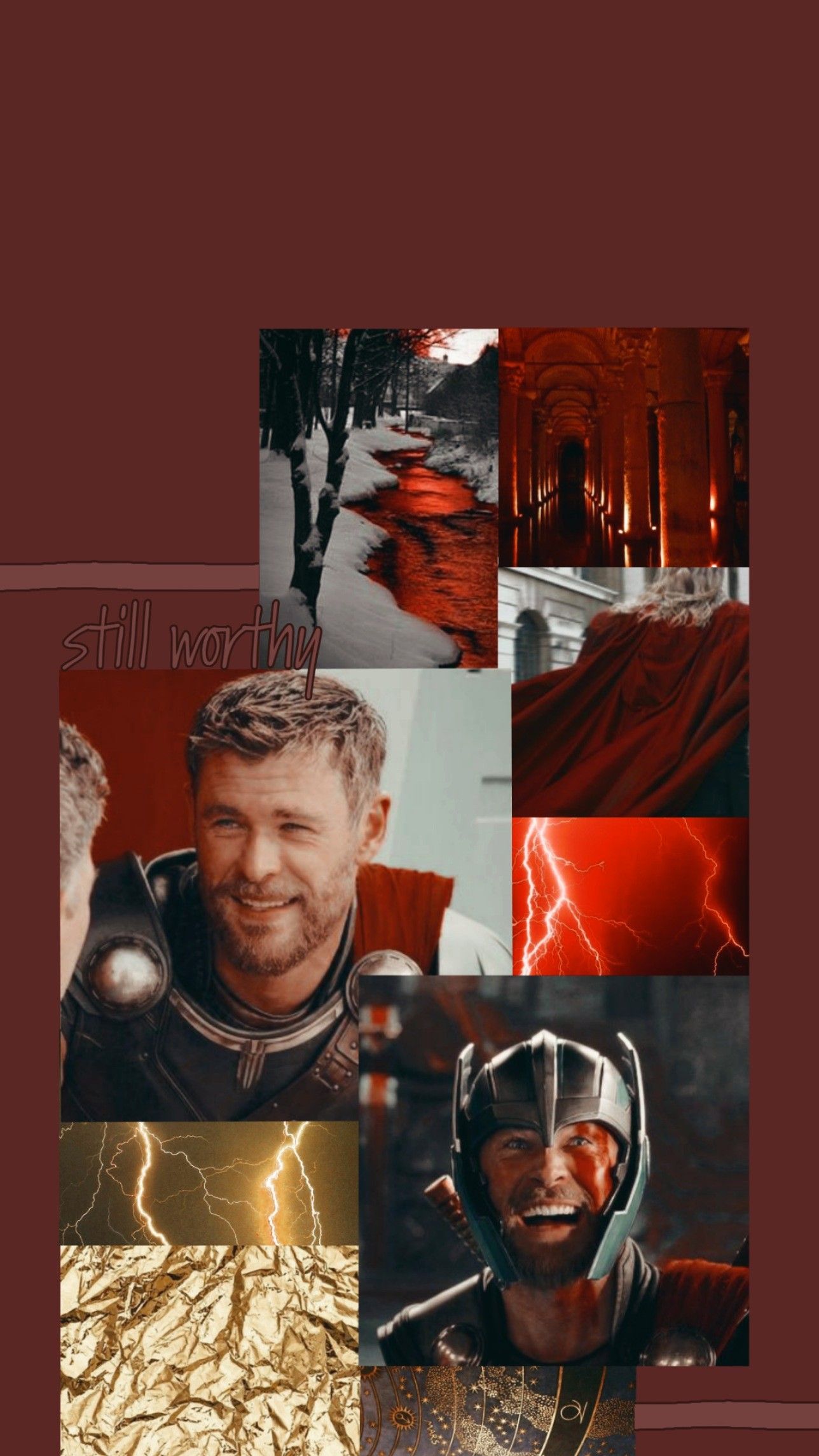 A collage of images with the words still alive - Thor