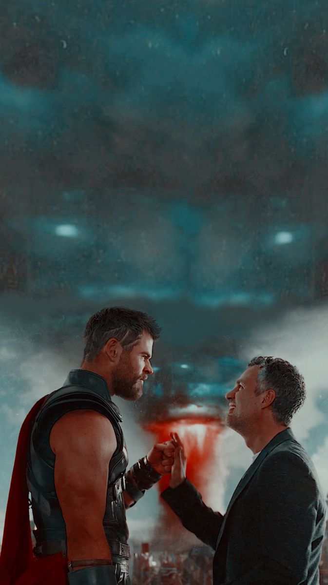 A man and another person in the same picture - Thor
